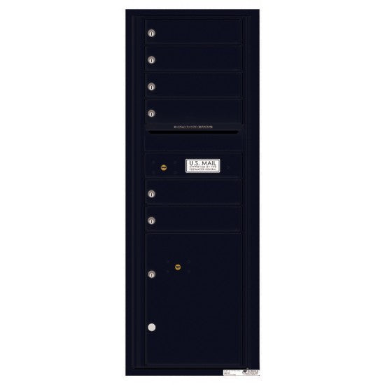 4C13S-06 - 6 Tenant Doors with 1 Parcel Locker and Outgoing Mail Compartment - 4C Wall Mount 13-High Mailboxes