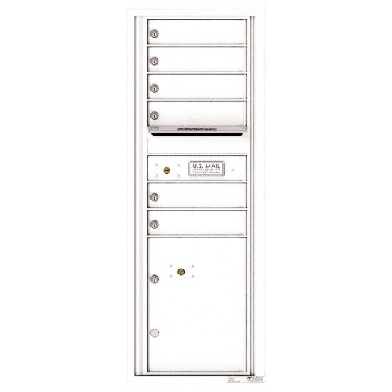 4C13S-06 - 6 Tenant Doors with 1 Parcel Locker and Outgoing Mail Compartment - 4C Wall Mount 13-High Mailboxes