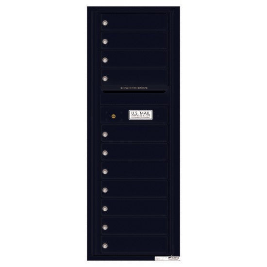 4C13S-11 - 11 Tenant Doors with Outgoing Mail Compartment - 4C Wall Mount 13-High Mailboxes