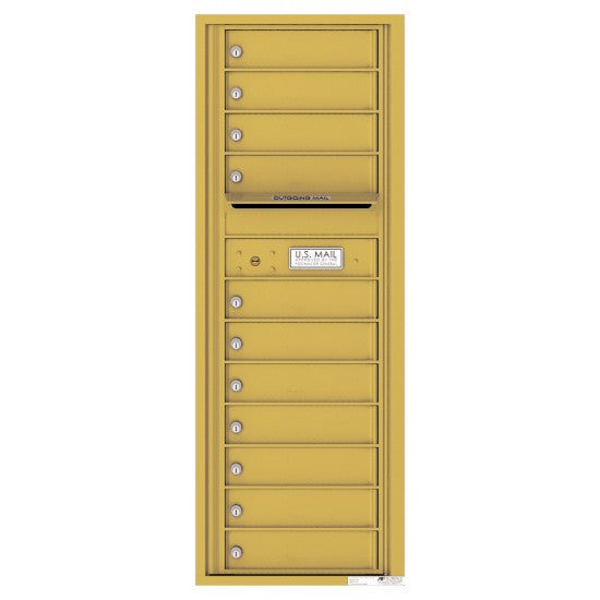 4C13S-11 - 11 Tenant Doors with Outgoing Mail Compartment - 4C Wall Mount 13-High Mailboxes