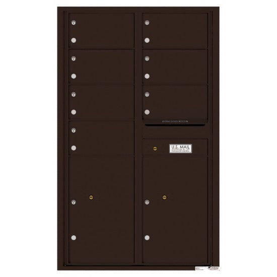 4C14D-07 - 7 Oversized Tenant Doors with 2 Parcel Lockers and Outgoing Mail Compartment - 4C Wall Mount 14-High Mailboxes