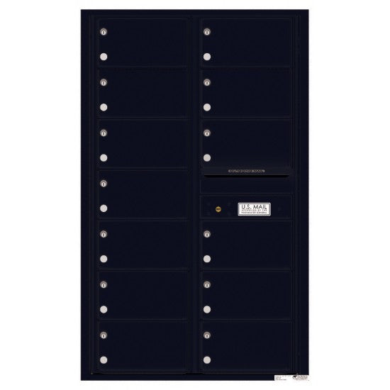 4C14D-13 - 13 Oversized Tenant Doors and Outgoing Mail Compartment - 4C Wall Mount 14-High Mailboxes