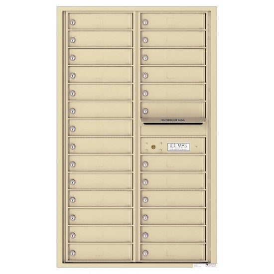 4C14D-26 - 26 Tenant Doors and Outgoing Mail Compartment - 4C Wall Mount 14-High Mailboxes