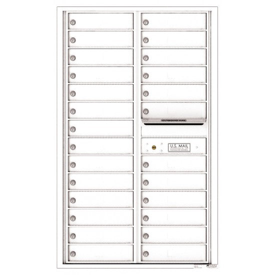 4C14D-26 - 26 Tenant Doors and Outgoing Mail Compartment - 4C Wall Mount 14-High Mailboxes
