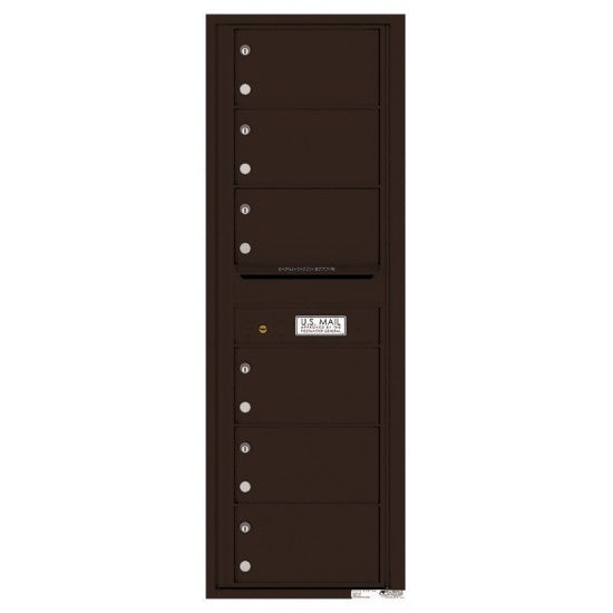 4C14S-06 - 6 Over-Sized Tenant Doors with Outgoing Mail Compartment - 4C Wall Mount 14-High Mailboxes