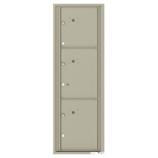 4C14S-3P - 3 Parcel Doors Unit - 4C Wall Mount 14-High