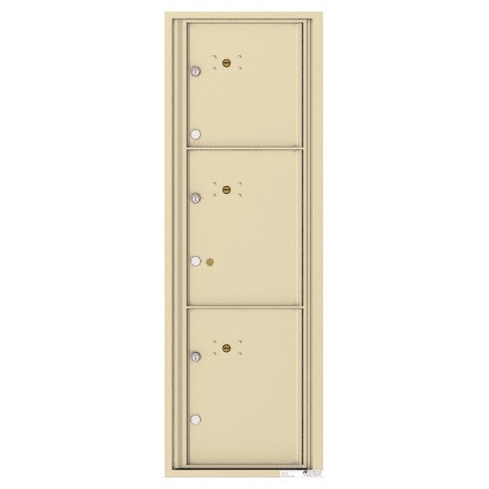 4C14S-3P - 3 Parcel Doors Unit - 4C Wall Mount 14-High