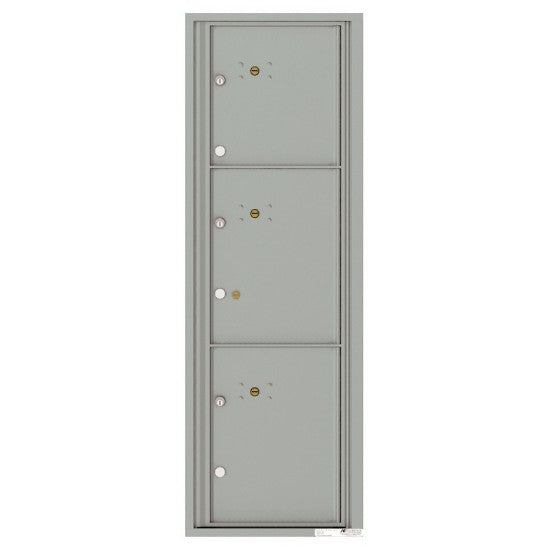 4C14S-3P - 3 Parcel Doors Unit - 4C Wall Mount 14-High