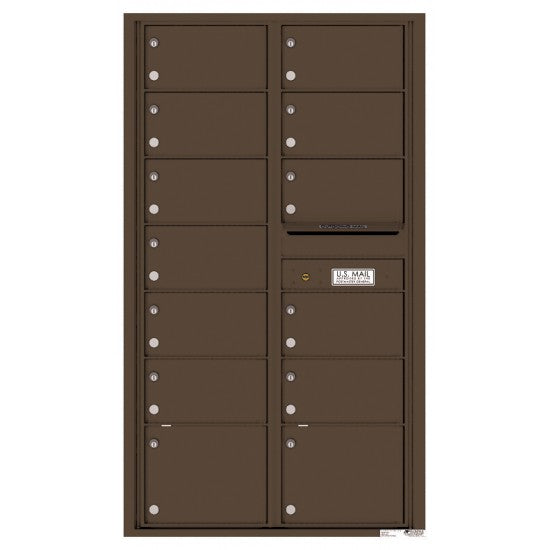 4C15D-13 - 13 Oversized Tenant Doors and Outgoing Mail Compartment - 4C Wall Mount 15-High Mailboxes