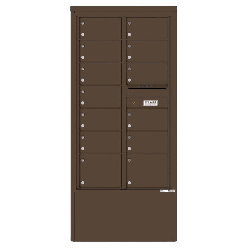 4C15D-13-D - 13 Tenant Doors and Outgoing Mail Compartment - 4C Depot Mailbox Module