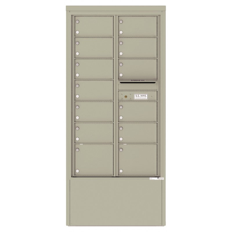 4C15D-13-D - 13 Tenant Doors and Outgoing Mail Compartment - 4C Depot Mailbox Module