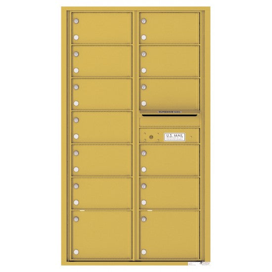 4C15D-13 - 13 Oversized Tenant Doors and Outgoing Mail Compartment - 4C Wall Mount 15-High Mailboxes