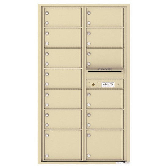4C15D-13 - 13 Oversized Tenant Doors and Outgoing Mail Compartment - 4C Wall Mount 15-High Mailboxes