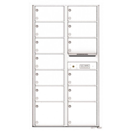 4C15D-13 - 13 Oversized Tenant Doors and Outgoing Mail Compartment - 4C Wall Mount 15-High Mailboxes