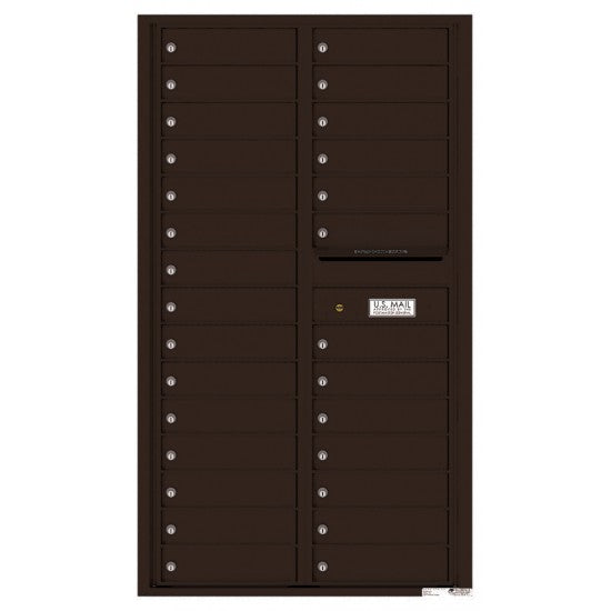 4C15D-28 - 28 Tenant Doors and Outgoing Mail Compartment - 4C Wall Mount 15-High Mailboxes