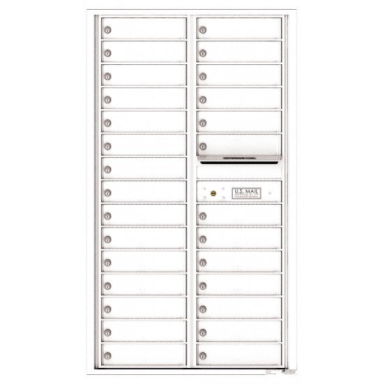 4C15D-28 - 28 Tenant Doors and Outgoing Mail Compartment - 4C Wall Mount 15-High Mailboxes