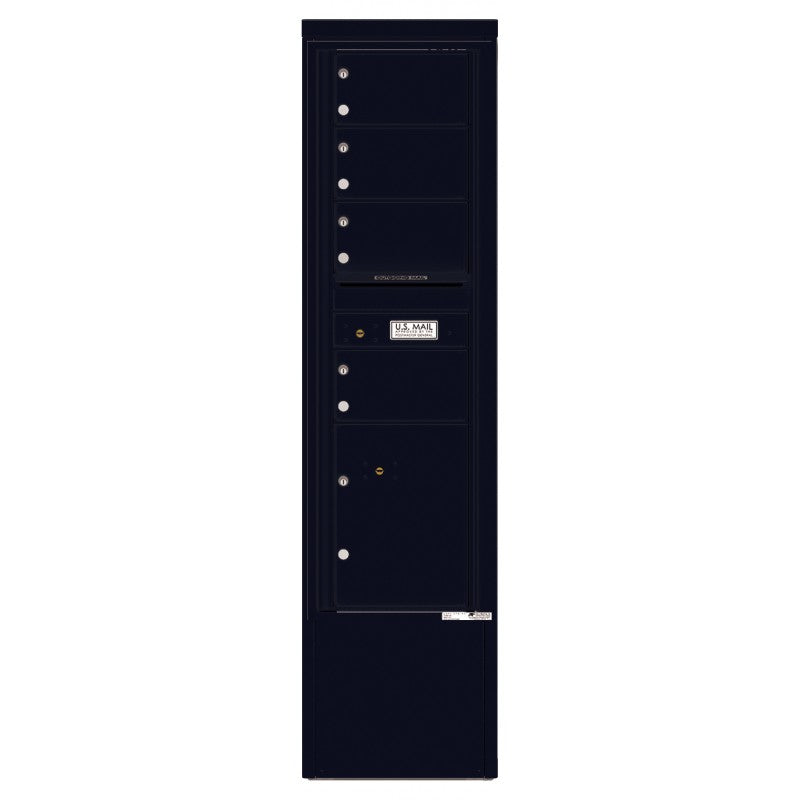 4C15S-04-D - 4 Tenant Doors with 1 Parcel Locker and Outgoing Mail Compartment - 4C Depot Mailbox Module
