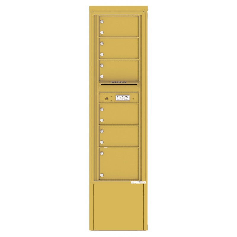 4C15S-06-D - 6 Tenant Doors and Outgoing Mail Compartment - 4C Depot Mailbox Module