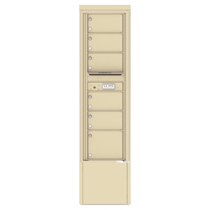 4C15S-06-D - 6 Tenant Doors and Outgoing Mail Compartment - 4C Depot Mailbox Module
