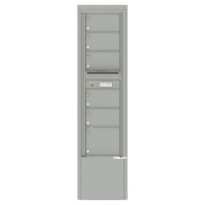 4C15S-06-D - 6 Tenant Doors and Outgoing Mail Compartment - 4C Depot Mailbox Module