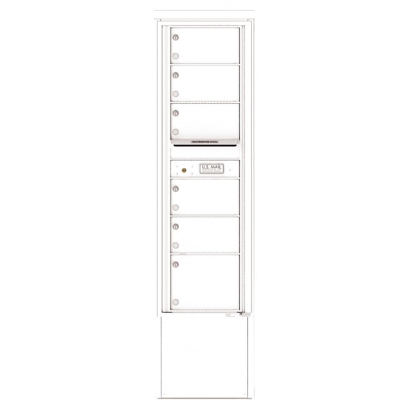 4C15S-06-D - 6 Tenant Doors and Outgoing Mail Compartment - 4C Depot Mailbox Module