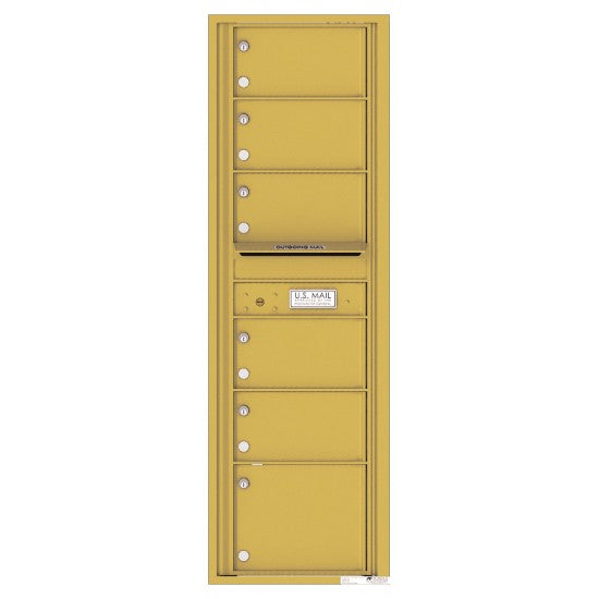 4C15S-06 - 6 Oversized Tenant Doors with Outgoing Mail Compartment - 4C Wall Mount 15-High Mailboxes