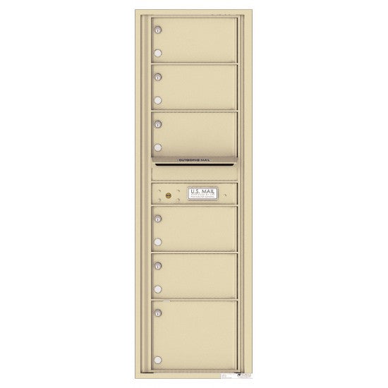 4C15S-06 - 6 Oversized Tenant Doors with Outgoing Mail Compartment - 4C Wall Mount 15-High Mailboxes