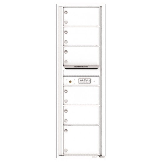 4C15S-06 - 6 Oversized Tenant Doors with Outgoing Mail Compartment - 4C Wall Mount 15-High Mailboxes