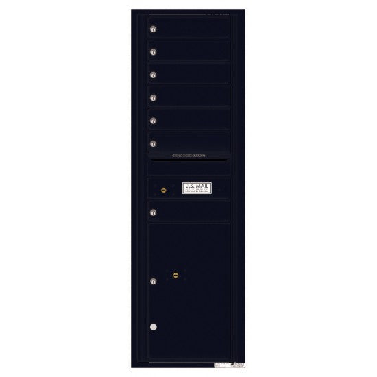 4C15S-07 - 7 Tenant Doors with 1 Parcel Locker and Outgoing Mail Compartment - 4C Wall Mount 15-High Mailboxes