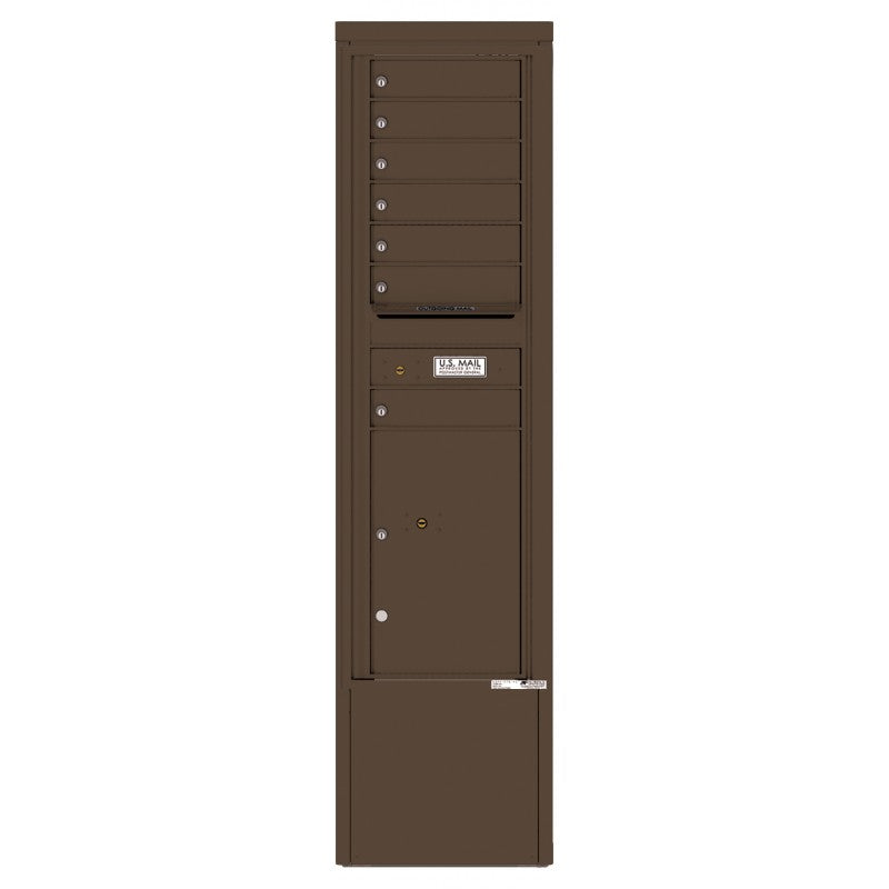 4C15S-07-D - 7 Tenant Doors with 1 Parcel Locker and Outgoing Mail Compartment - 4C Depot Mailbox Module