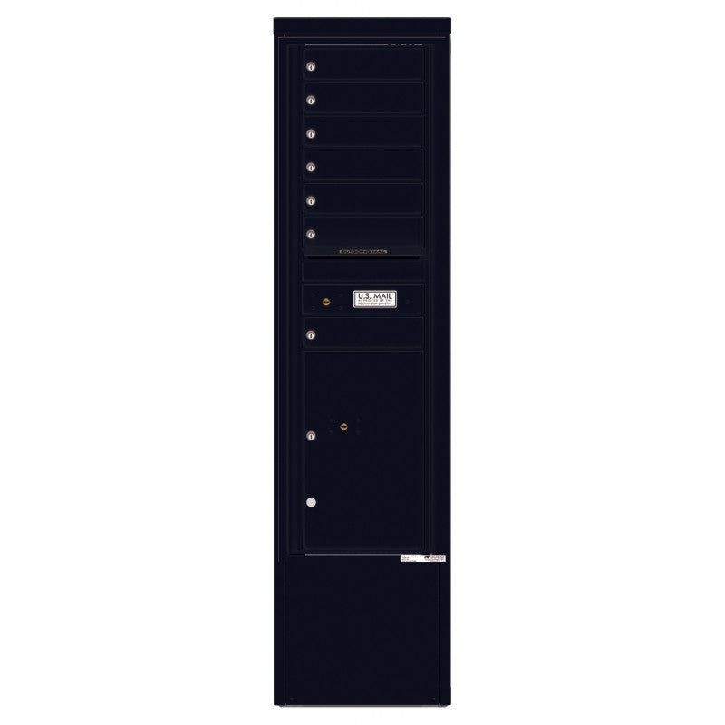 4C15S-07-D - 7 Tenant Doors with 1 Parcel Locker and Outgoing Mail Compartment - 4C Depot Mailbox Module