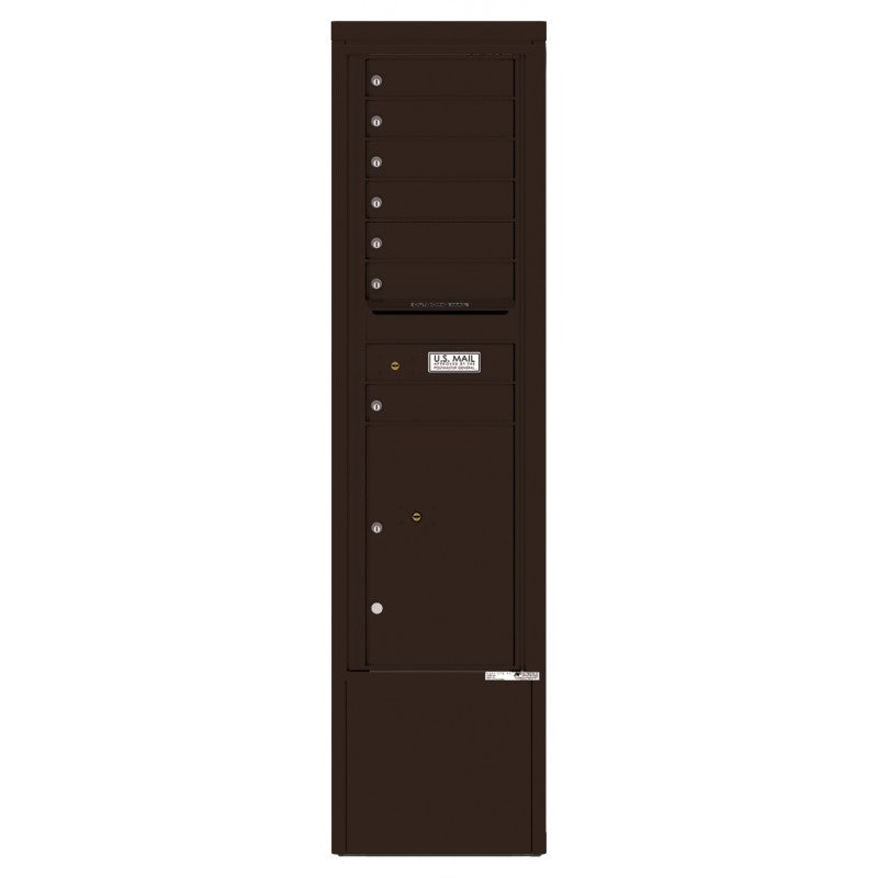 4C15S-07-D - 7 Tenant Doors with 1 Parcel Locker and Outgoing Mail Compartment - 4C Depot Mailbox Module