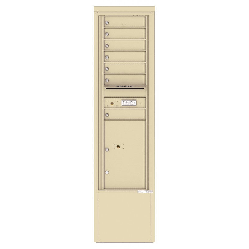 4C15S-07-D - 7 Tenant Doors with 1 Parcel Locker and Outgoing Mail Compartment - 4C Depot Mailbox Module