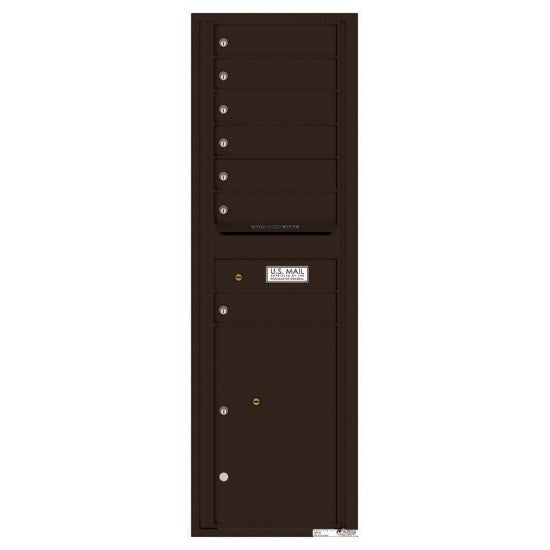 4C15S-07 - 7 Tenant Doors with 1 Parcel Locker and Outgoing Mail Compartment - 4C Wall Mount 15-High Mailboxes