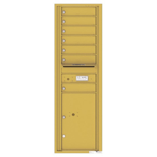 4C15S-07 - 7 Tenant Doors with 1 Parcel Locker and Outgoing Mail Compartment - 4C Wall Mount 15-High Mailboxes
