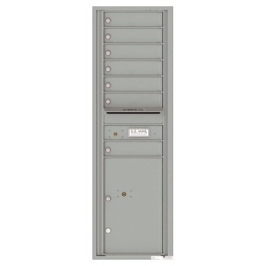 4C15S-07 - 7 Tenant Doors with 1 Parcel Locker and Outgoing Mail Compartment - 4C Wall Mount 15-High Mailboxes