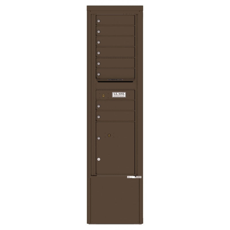 4C15S-08-D - 8 Tenant Doors with 1 Parcel Locker and Outgoing Mail Compartment - 4C Depot Mailbox Module