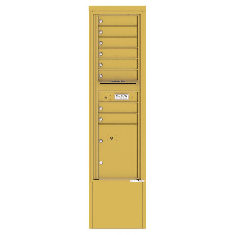 4C15S-08-D - 8 Tenant Doors with 1 Parcel Locker and Outgoing Mail Compartment - 4C Depot Mailbox Module