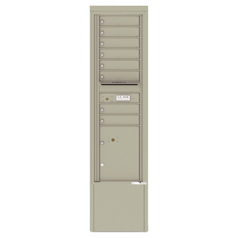 4C15S-08-D - 8 Tenant Doors with 1 Parcel Locker and Outgoing Mail Compartment - 4C Depot Mailbox Module
