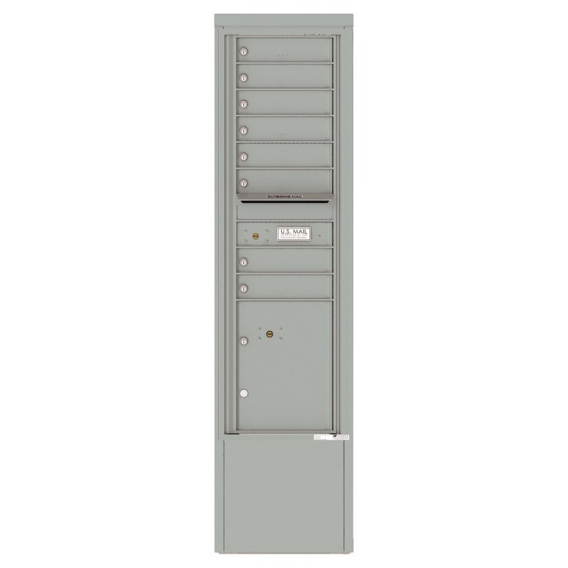 4C15S-08-D - 8 Tenant Doors with 1 Parcel Locker and Outgoing Mail Compartment - 4C Depot Mailbox Module