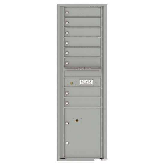 4C15S-08 - 8 Tenant Doors with 1 Parcel Locker and Outgoing Mail Compartment - 4C Wall Mount 15-High Mailboxes