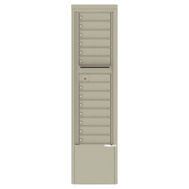 4C15S-13-D - 13 Tenant Doors and Outgoing Mail Compartment - 4C Depot Mailbox Module