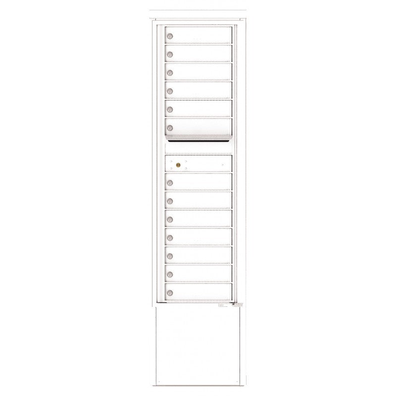 4C15S-13-D - 13 Tenant Doors and Outgoing Mail Compartment - 4C Depot Mailbox Module