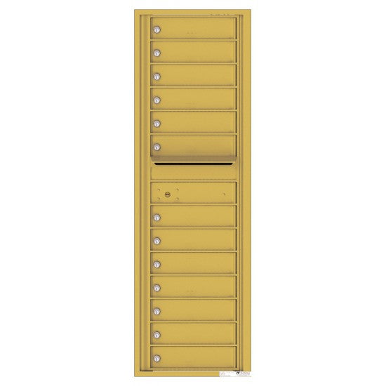 4C15S-13 - 13 Tenant Doors with Outgoing Mail Compartment - 4C Wall Mount 15-High Mailboxes