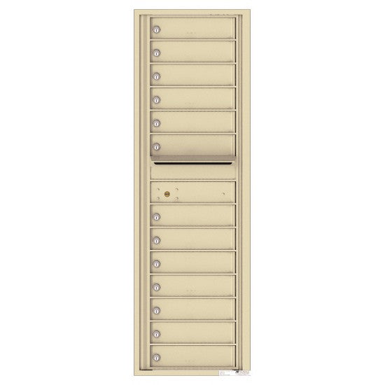 4C15S-13 - 13 Tenant Doors with Outgoing Mail Compartment - 4C Wall Mount 15-High Mailboxes