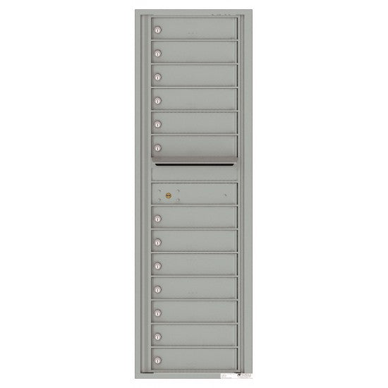 4C15S-13 - 13 Tenant Doors with Outgoing Mail Compartment - 4C Wall Mount 15-High Mailboxes