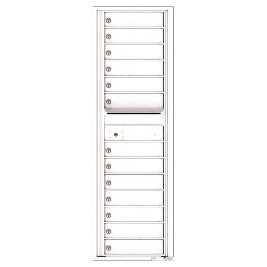 4C15S-13 - 13 Tenant Doors with Outgoing Mail Compartment - 4C Wall Mount 15-High Mailboxes