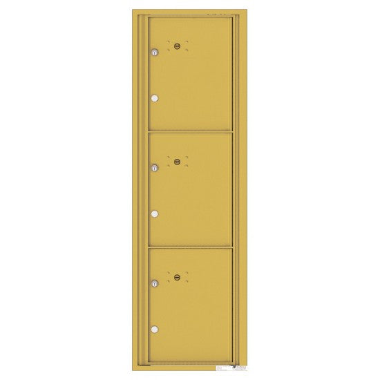 4C15S-3P - 3 Parcel Doors Unit - 4C Wall Mount 15-High