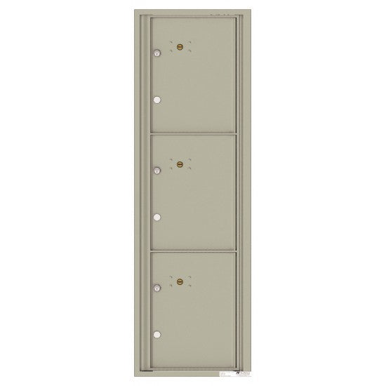 4C15S-3P - 3 Parcel Doors Unit - 4C Wall Mount 15-High