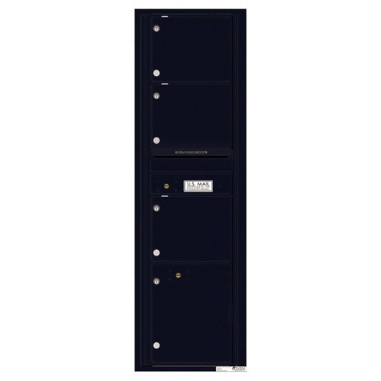 4C16S-03 - 3 Oversized Tenant Doors with 1 Parcel Locker and Outgoing Mail Compartment - 4C Wall Mount Max Height Mailboxes